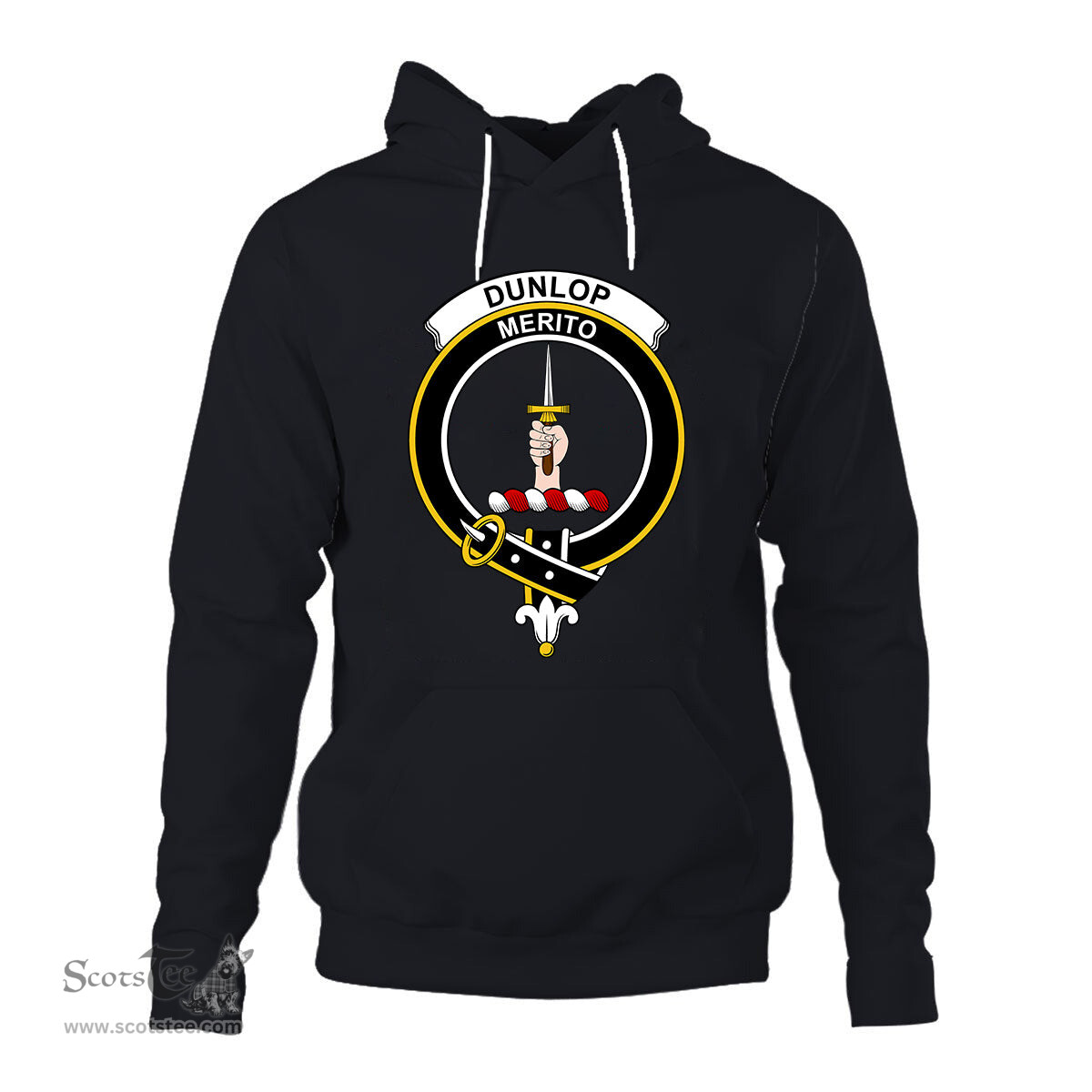 ScotsTee Shop Scottish Dunlop Clan Tartan Scottish Clans Crest Hoodie