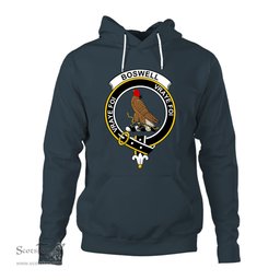 ScotsTee Shop Scottish Boswell Clan Tartan Scottish Clans Crest Hoodie