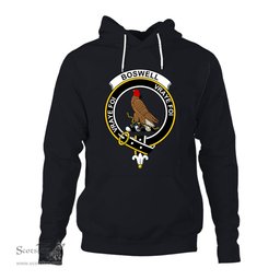 ScotsTee Shop Scottish Boswell Clan Tartan Scottish Clans Crest Hoodie