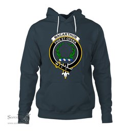 ScotsTee Shop Scottish MacArthur (or Arthur) New Clan Tartan Scottish Clans Crest Hoodie