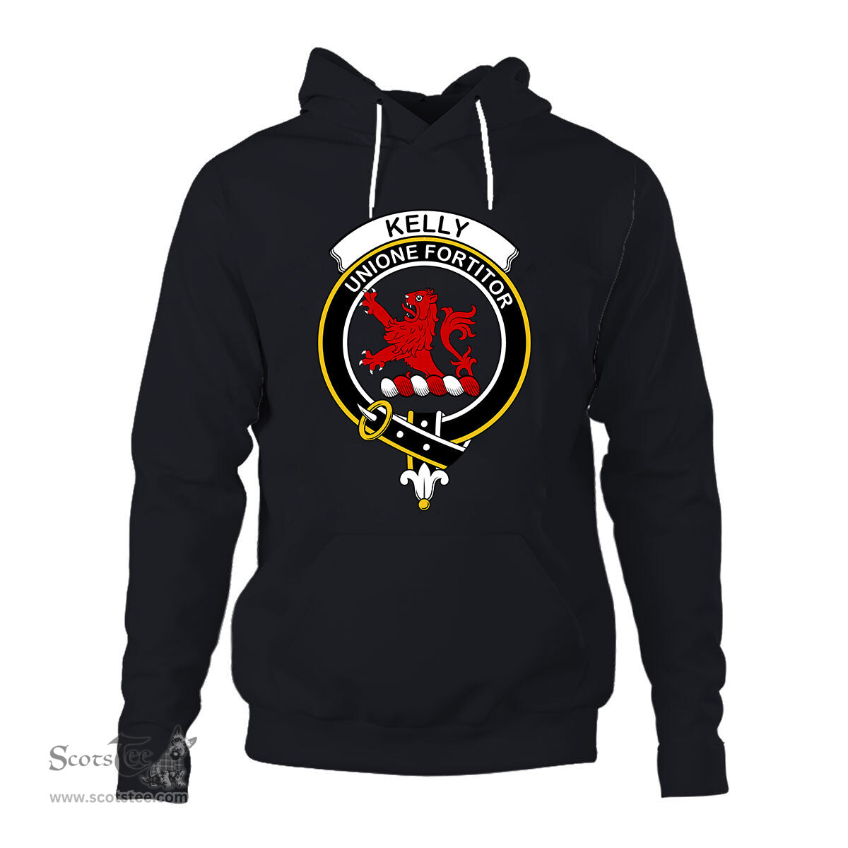 ScotsTee Shop Scottish Kelly New Clan Tartan Scottish Clans Crest Hoodie