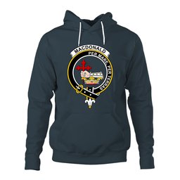 ScotsTee Shop Scottish Macdonalds Of Donald Clan Badge Clan Tartan Scottish Clans Crest Hoodie