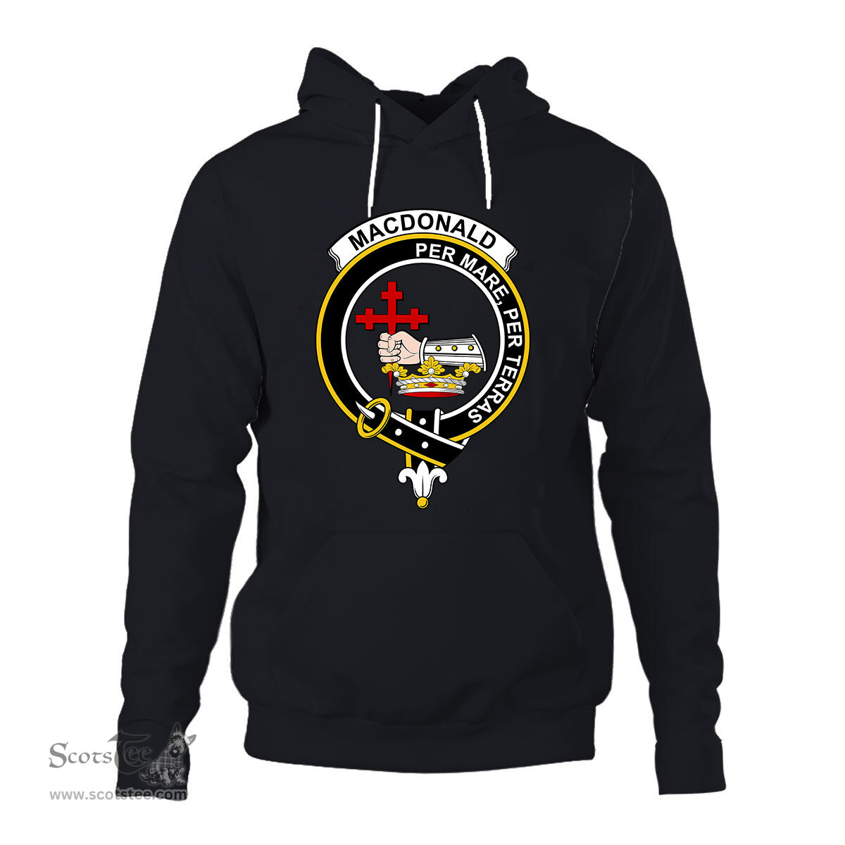 ScotsTee Shop Scottish Macdonalds Of Donald Clan Badge Clan Tartan Scottish Clans Crest Hoodie