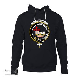 ScotsTee Shop Scottish Macdonalds Of Donald Clan Badge Clan Tartan Scottish Clans Crest Hoodie
