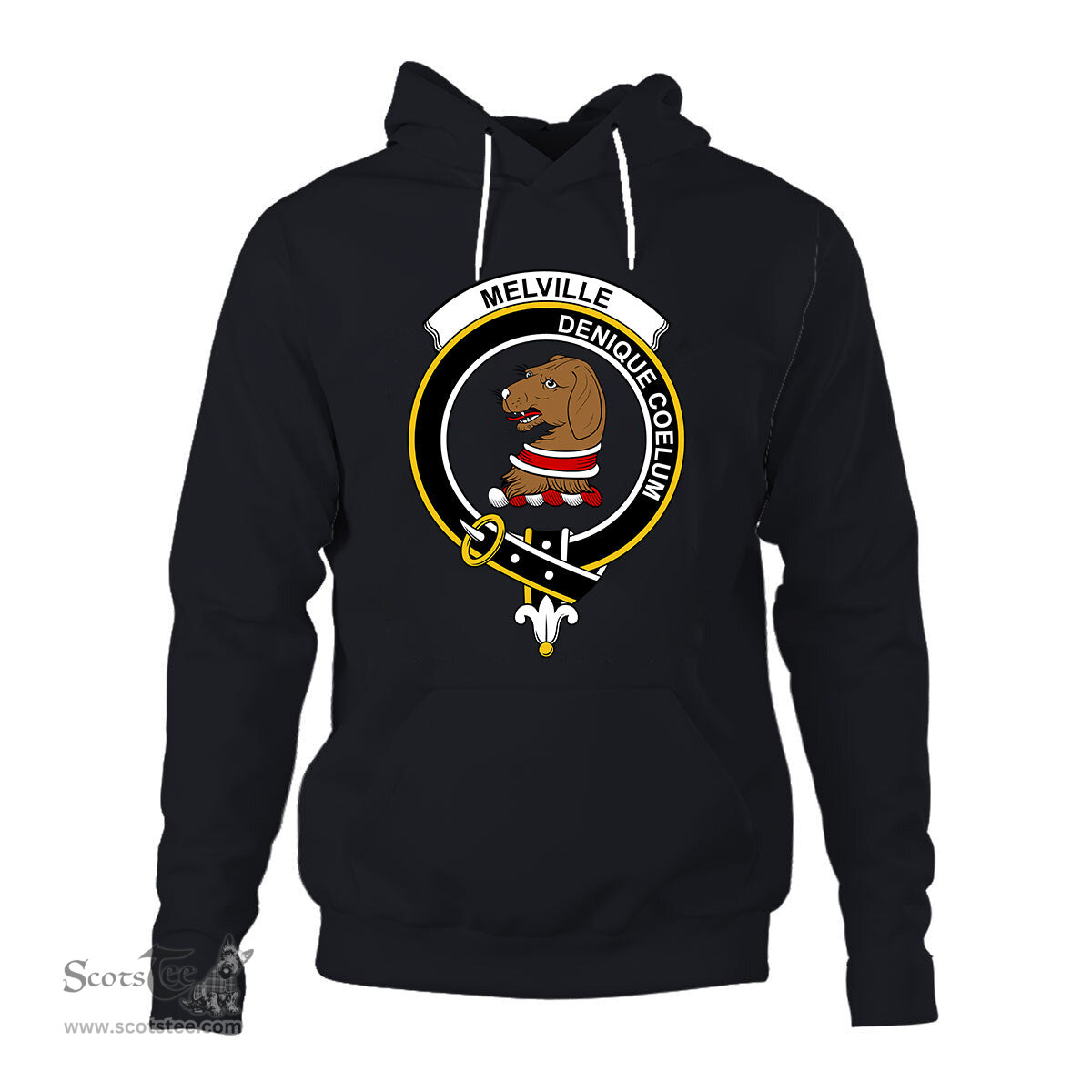 ScotsTee Shop Scottish Melville Clan Tartan Scottish Clans Crest Hoodie