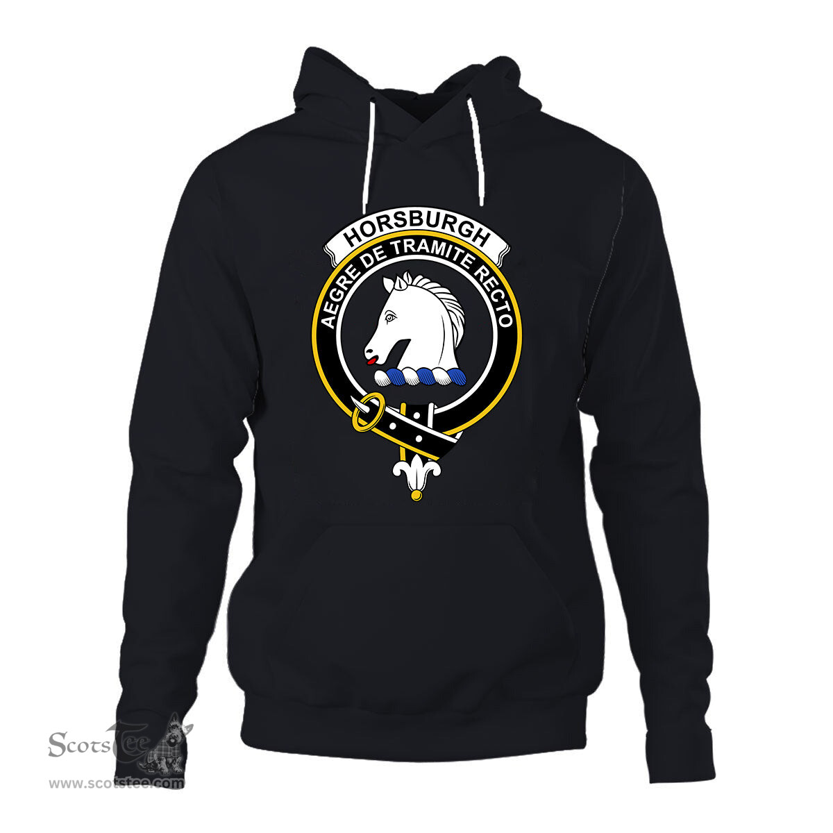ScotsTee Shop Scottish Horsburgh Clan Tartan Scottish Clans Crest Hoodie