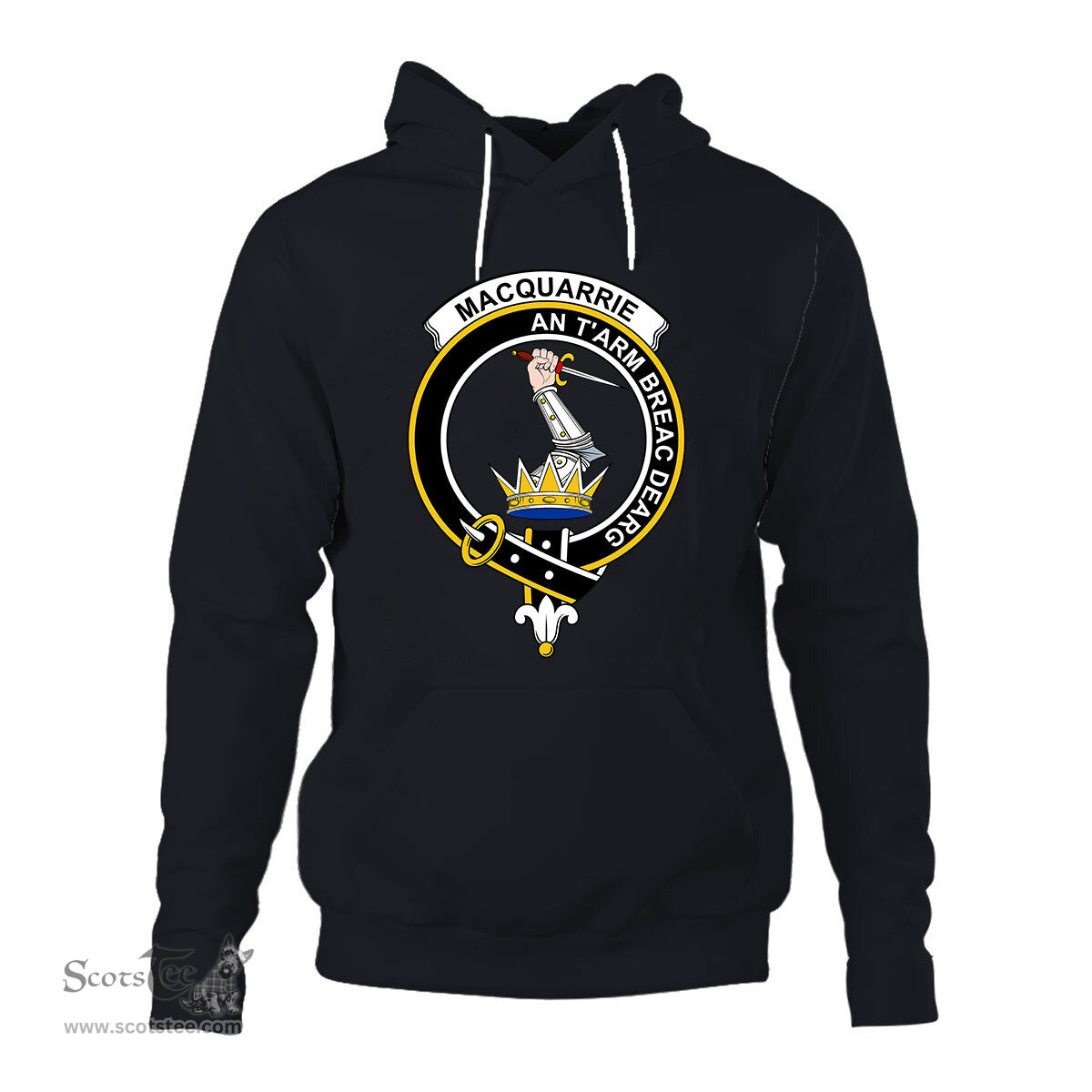 ScotsTee Shop Scottish MacQuarrie Clan Tartan Scottish Clans Crest Hoodie