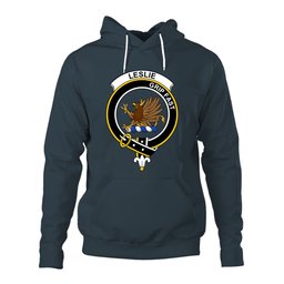 ScotsTee Shop Scottish Leslie Earl of Rothes Clan Badge Clan Tartan Scottish Clans Crest Hoodie