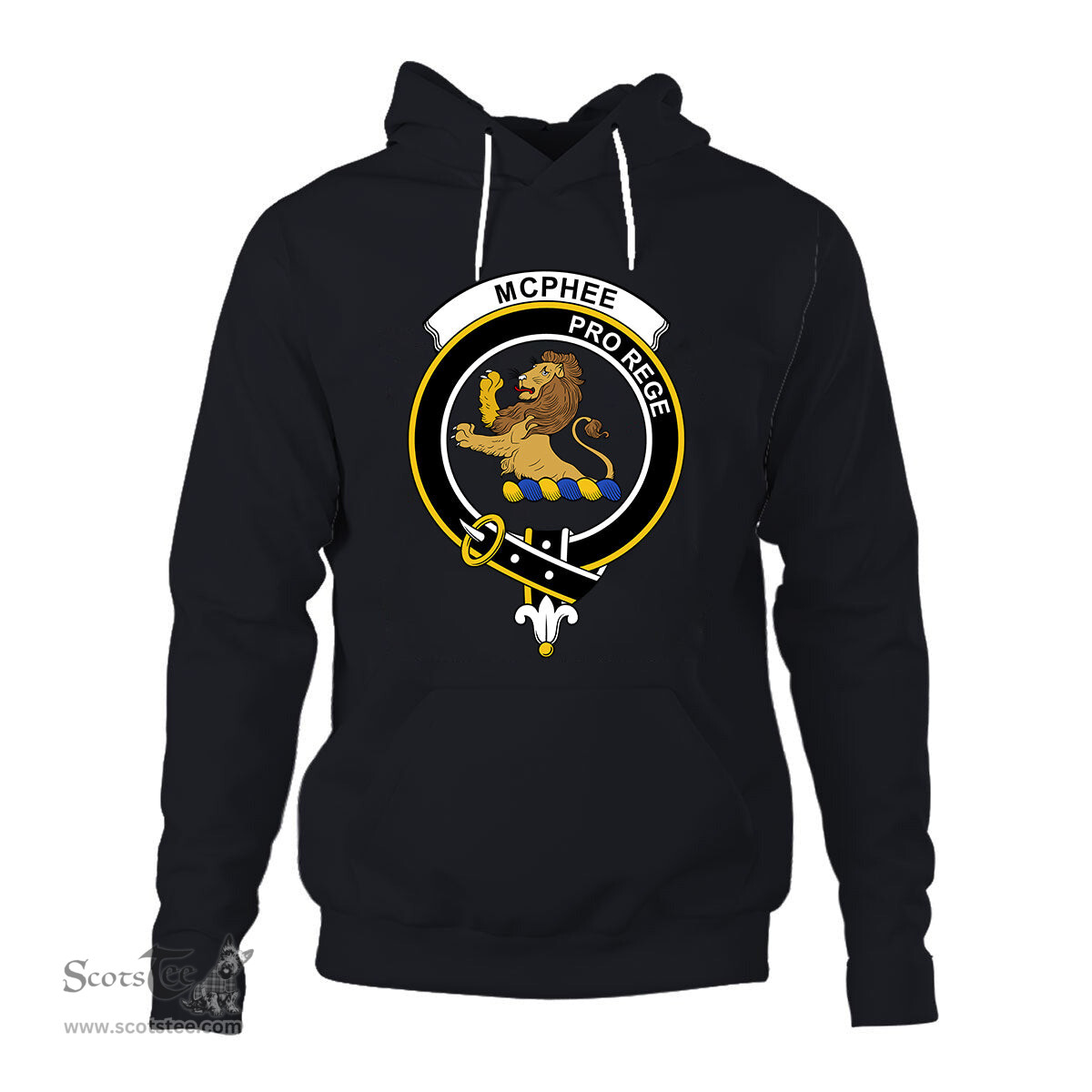 ScotsTee Shop Scottish McPhee Clan Tartan Scottish Clans Crest Hoodie