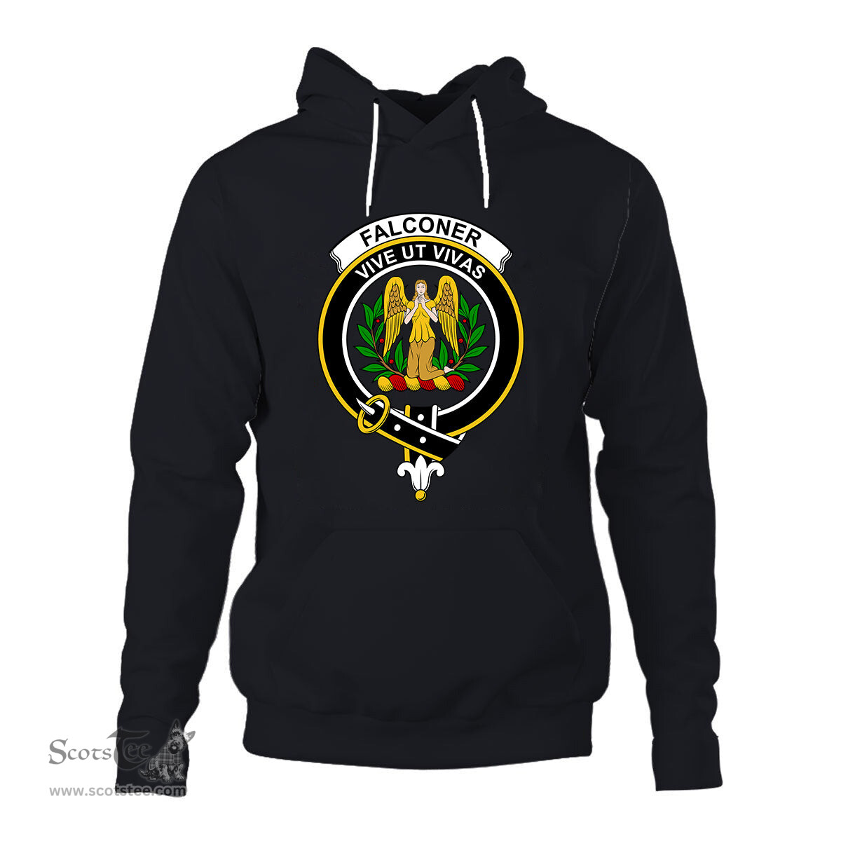 ScotsTee Shop Scottish Falconer Clan Tartan Scottish Clans Crest Hoodie