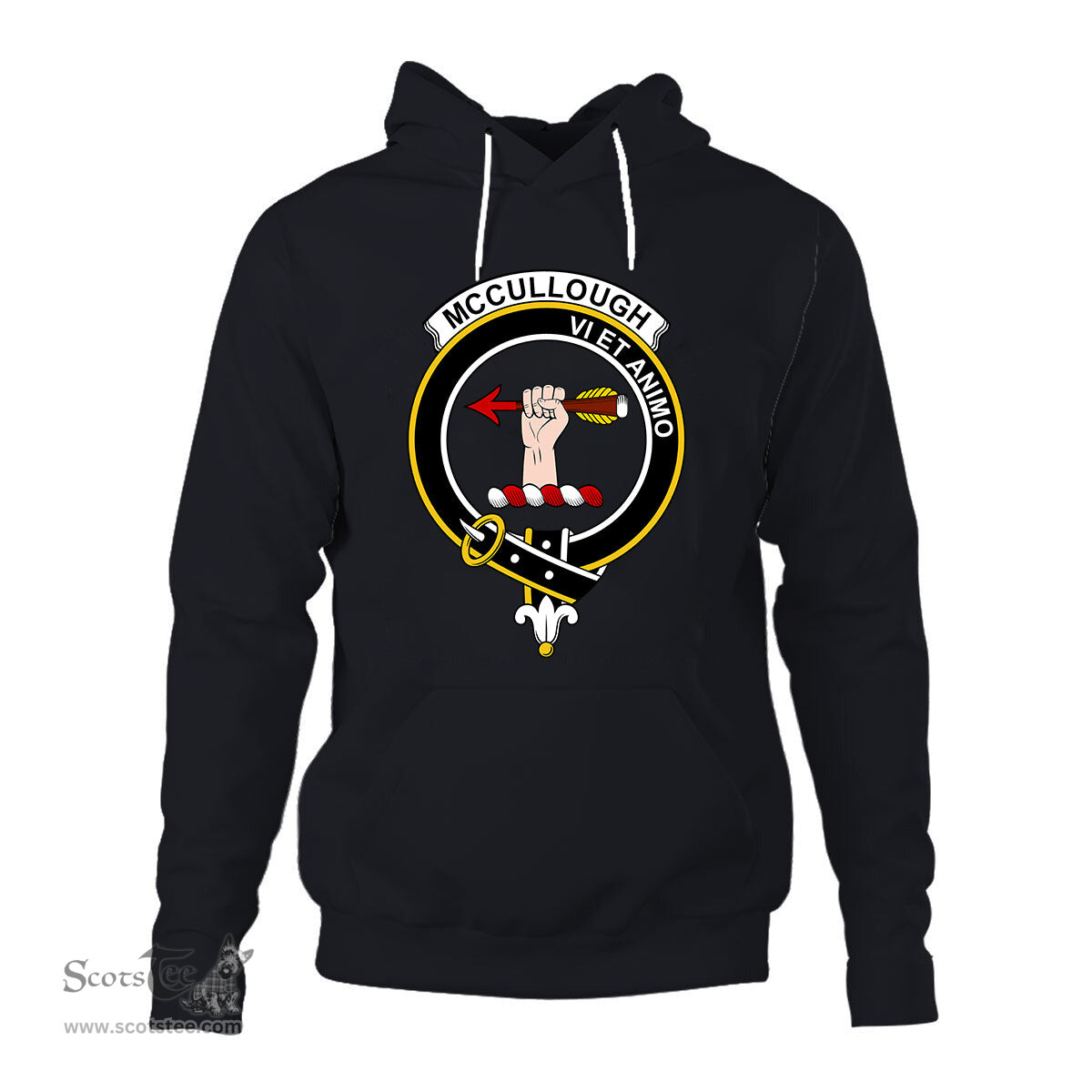 ScotsTee Shop Scottish McCullough Clan Tartan Scottish Clans Crest Hoodie