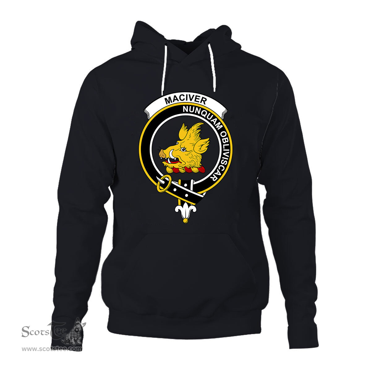 ScotsTee Shop Scottish MacIver New Clan Tartan Scottish Clans Crest Hoodie