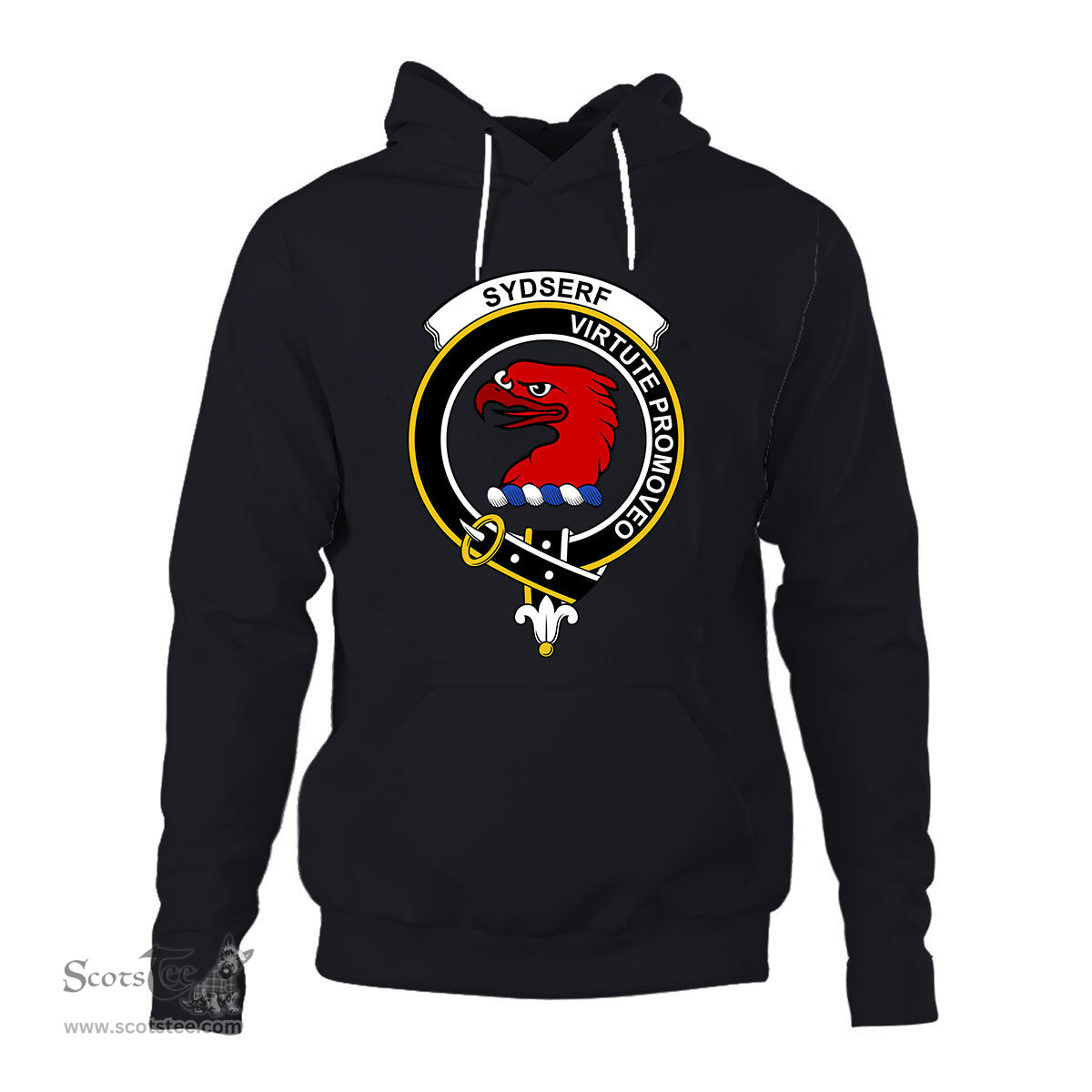 ScotsTee Shop Scottish Sydserf (or Sideserf) Clan Tartan Scottish Clans Crest Hoodie
