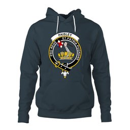 ScotsTee Shop Scottish Paisley (or Pasley) Clan Tartan Scottish Clans Crest Hoodie