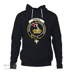ScotsTee Shop Scottish Paisley (or Pasley) Clan Tartan Scottish Clans Crest Hoodie