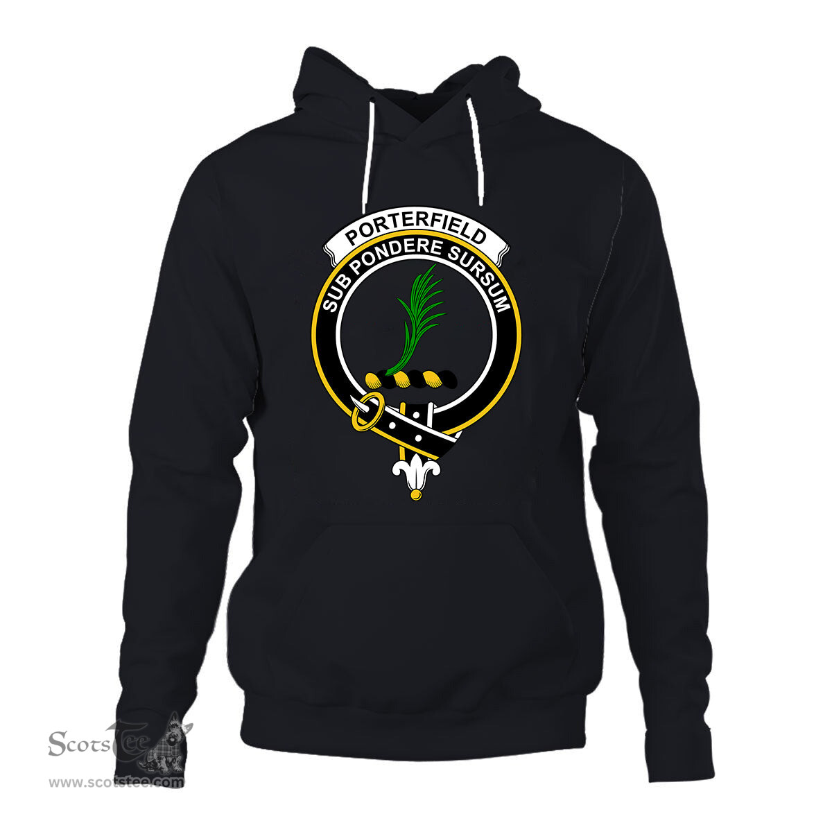 ScotsTee Shop Scottish Porterfield Clan Tartan Scottish Clans Crest Hoodie