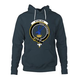 ScotsTee Shop Scottish Stirling of Cadder Present Chief Clan Tartan Scottish Clans Crest Hoodie