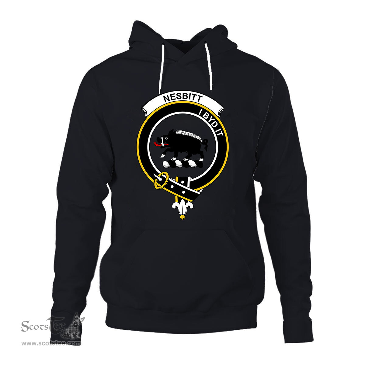 ScotsTee Shop Scottish Nesbitt (or Nisbet) Clan Tartan Scottish Clans Crest Hoodie