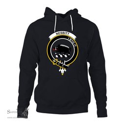 ScotsTee Shop Scottish Nesbitt (or Nisbet) Clan Tartan Scottish Clans Crest Hoodie