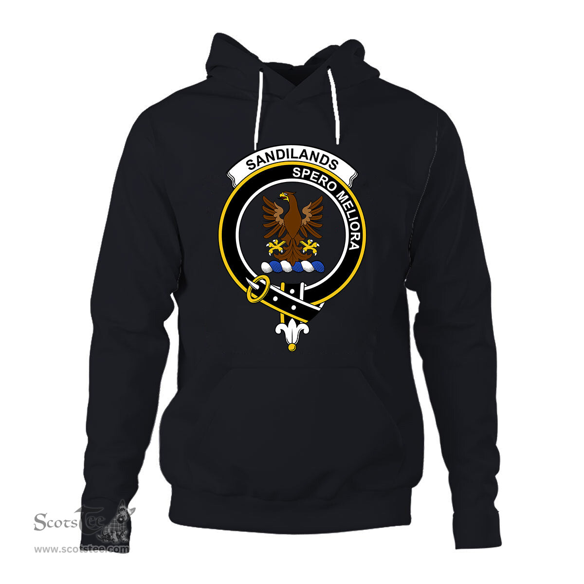 ScotsTee Shop Scottish Sandilands Clan Tartan Scottish Clans Crest Hoodie