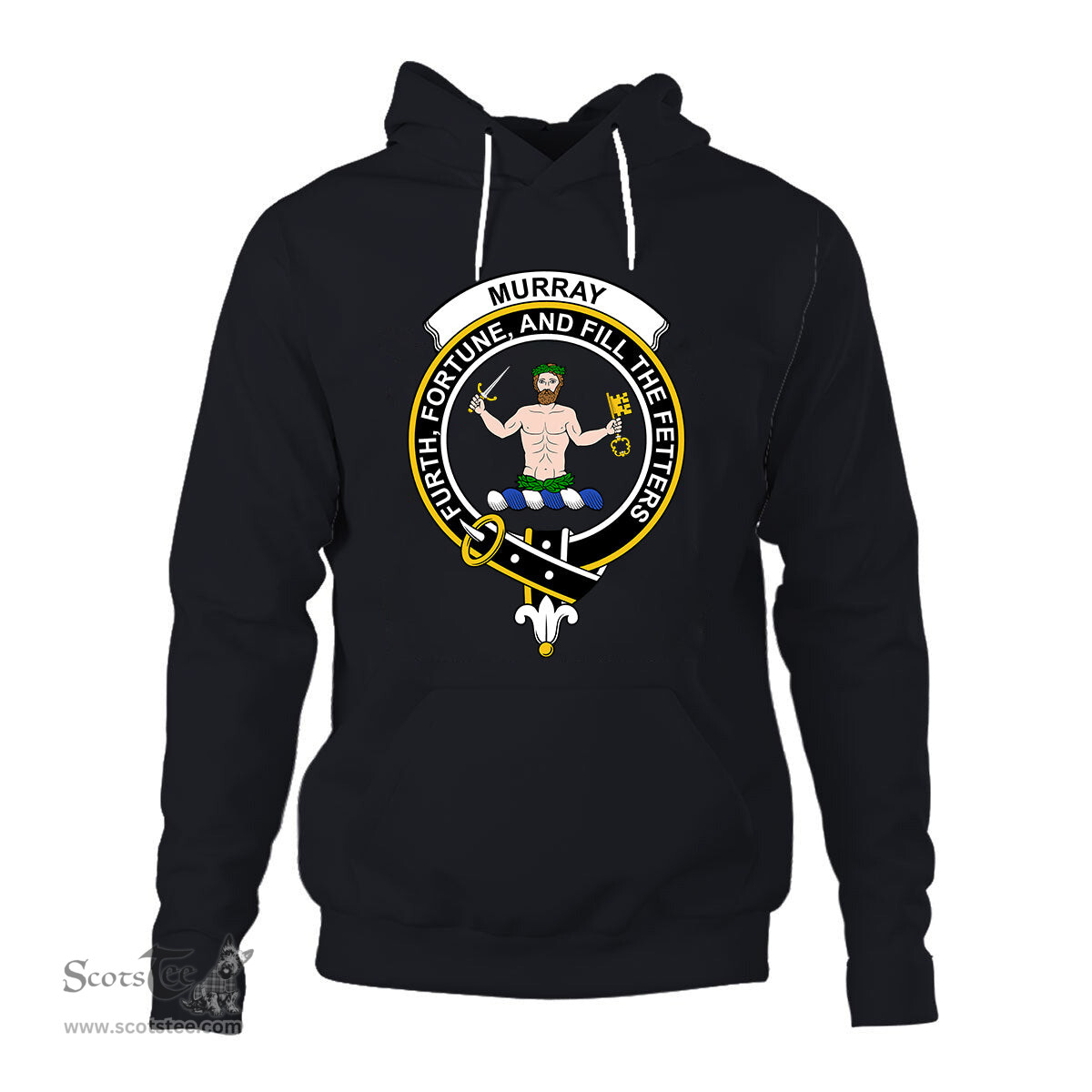 ScotsTee Shop Scottish Murray of Atholl Clan Tartan Scottish Clans Crest Hoodie