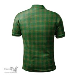 ScotsTee Shop Irish Archbold Coat of Arms Family Crest Ireland Mens Polo Shirt Irish National Tartan Irish County Polo Shirt