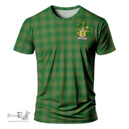 ScotsTee Shop Irish Beatty Coat of Arms Family Crest Ireland T Shirt Irish National Tartan Irish County T Shirt