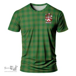 ScotsTee Shop Irish Armorer Coat of Arms Family Crest Ireland T Shirt Irish National Tartan Irish County T Shirt