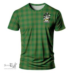 ScotsTee Shop Irish McCready Coat of Arms Family Crest Ireland T Shirt Irish National Tartan Irish County T Shirt
