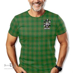 ScotsTee Shop Irish Magee Coat of Arms Family Crest Ireland T Shirt Irish National Tartan Irish County T Shirt