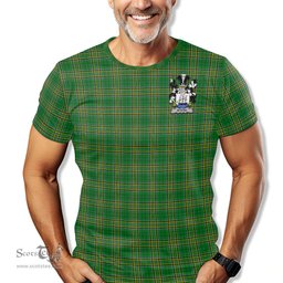 ScotsTee Shop Irish Myers Coat of Arms Family Crest Ireland T Shirt Irish National Tartan Irish County T Shirt