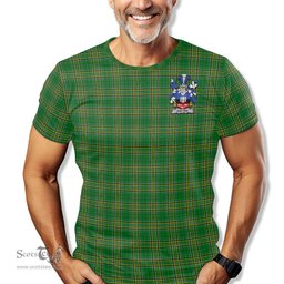 ScotsTee Shop Irish Rafter Coat of Arms Family Crest Ireland T Shirt Irish National Tartan Irish County T Shirt