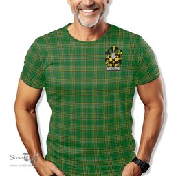 ScotsTee Shop Irish Vesey Coat of Arms Family Crest Ireland T Shirt Irish National Tartan Irish County T Shirt