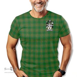 ScotsTee Shop Irish Wolfe Coat of Arms Family Crest Ireland T Shirt Irish National Tartan Irish County T Shirt