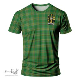 ScotsTee Shop Irish Towers Coat of Arms Family Crest Ireland T Shirt Irish National Tartan Irish County T Shirt
