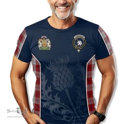 ScotsTee Shop Scottish Cunningham Dress Clan Scottish Crest and Scottish Thistle Sport Tartan T Shirt