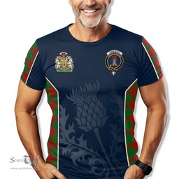 ScotsTee Shop Scottish Middleton Modern Clan Scottish Crest and Scottish Thistle Sport Tartan T Shirt