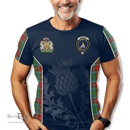 ScotsTee Shop Scottish Muirhead Clan Scottish Crest and Scottish Thistle Sport Tartan T Shirt