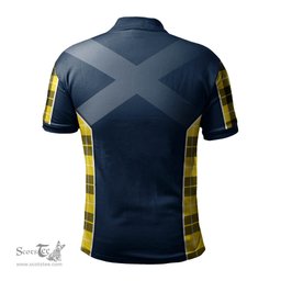 ScotsTee Shop Scottish Barclay Dress Modern Clan Scottish Crest and Scottish Thistle Sport Tartan Polo Shirt