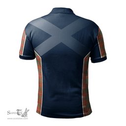 ScotsTee Shop Scottish Bruce Ancient Clan Scottish Crest and Scottish Thistle Sport Tartan Polo Shirt