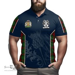 ScotsTee Shop Scottish Blackstock Hunting Clan Scottish Crest and Scottish Thistle Sport Tartan Polo Shirt