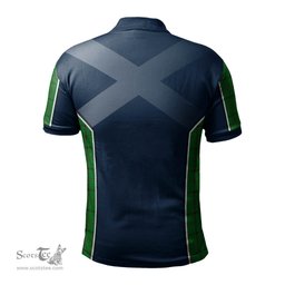 ScotsTee Shop Scottish Don Clan Scottish Crest and Scottish Thistle Sport Tartan Polo Shirt