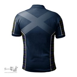 ScotsTee Shop Scottish Fleming Clan Scottish Crest and Scottish Thistle Sport Tartan Polo Shirt