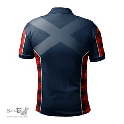 ScotsTee Shop Scottish MacIver Modern Clan Scottish Crest and Scottish Thistle Sport Tartan Polo Shirt