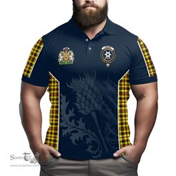 ScotsTee Shop Scottish Jardine Modern Clan Scottish Crest and Scottish Thistle Sport Tartan Polo Shirt