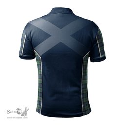 ScotsTee Shop Scottish Leslie Hunting Ancient Clan Scottish Crest and Scottish Thistle Sport Tartan Polo Shirt