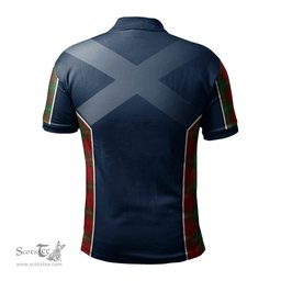 ScotsTee Shop Scottish Lennox Clan Scottish Crest and Scottish Thistle Sport Tartan Polo Shirt
