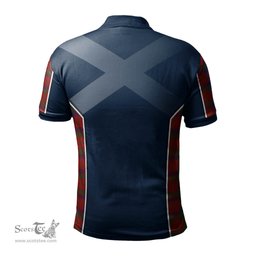 ScotsTee Shop Scottish Robertson Clan Scottish Crest and Scottish Thistle Sport Tartan Polo Shirt