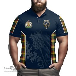 ScotsTee Shop Scottish MacMillan Old Modern Clan Scottish Crest and Scottish Thistle Sport Tartan Polo Shirt
