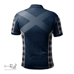 ScotsTee Shop Scottish MacRae Dress Modern Clan Scottish Crest and Scottish Thistle Sport Tartan Polo Shirt